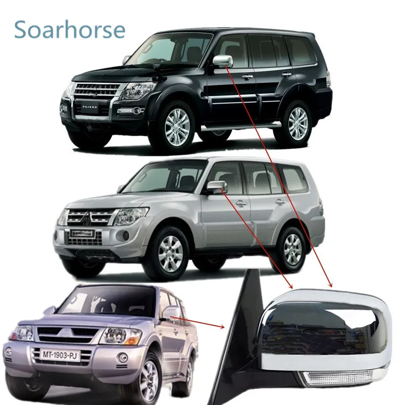 Soarhorse для Mitsubishi Pajero V73 V77 V93 V97 V87 2008 2018 крышка бокового зеркала заднего вида|Зеркала