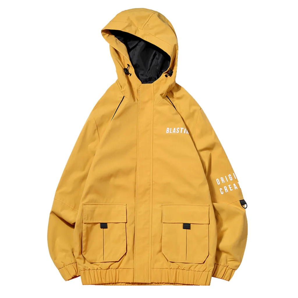 

2019 new hot mens jackets and coats clothing clothes militaire fall Black yellow long army military jacket windbreaker Oversize