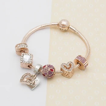 

New European and American Style Rose Gold Gold Elegant Life Ladies Bracelet Set Surprise Gift