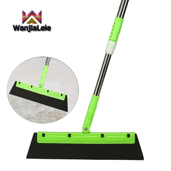 

Magic Broom Sweep Dust Hair Bathroom Wiper Broom Multifunctional Household Cleaning Tool 180° Rotate Connector Rubber blade Mop