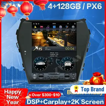 شراء128 شاشة تسلا Carplay لشركة هيونداي سانتا في Ix45 2013 2014 2015 2016 2017 2018 مشغل أندرويد السيارات الصوت ستيريو راديو مسجل