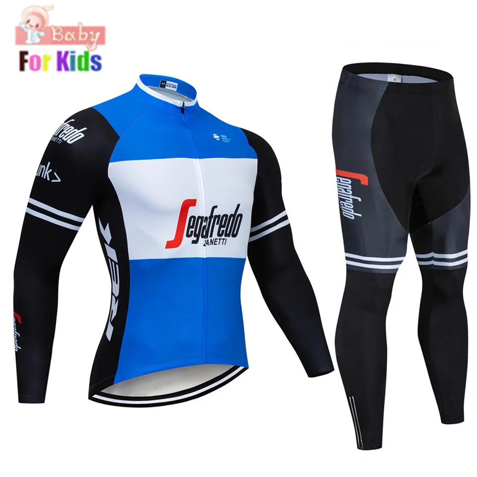 7 Новинка года; комплект из дышащего Джерси и штанов для детей; Ropa Ciclismo; Осенняя детская форма велосипедиста; Быстросохнущий костюм - Цвет: 7
