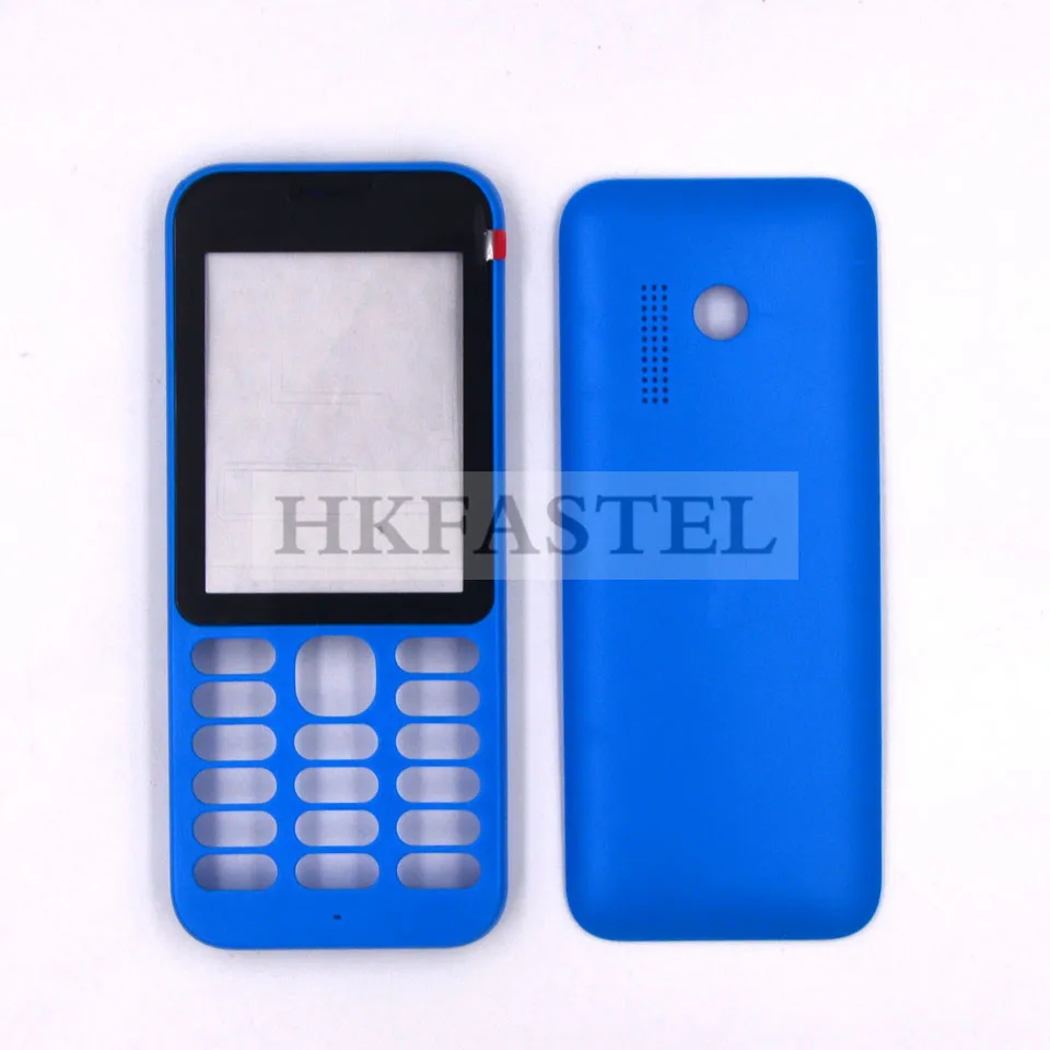 HKFASTEL высококачественный корпус клавиатуры для Nokia 215 Dual SIM Полный Мобильный телефон чехол с клавиатурой - Цвет: Blue No keypad