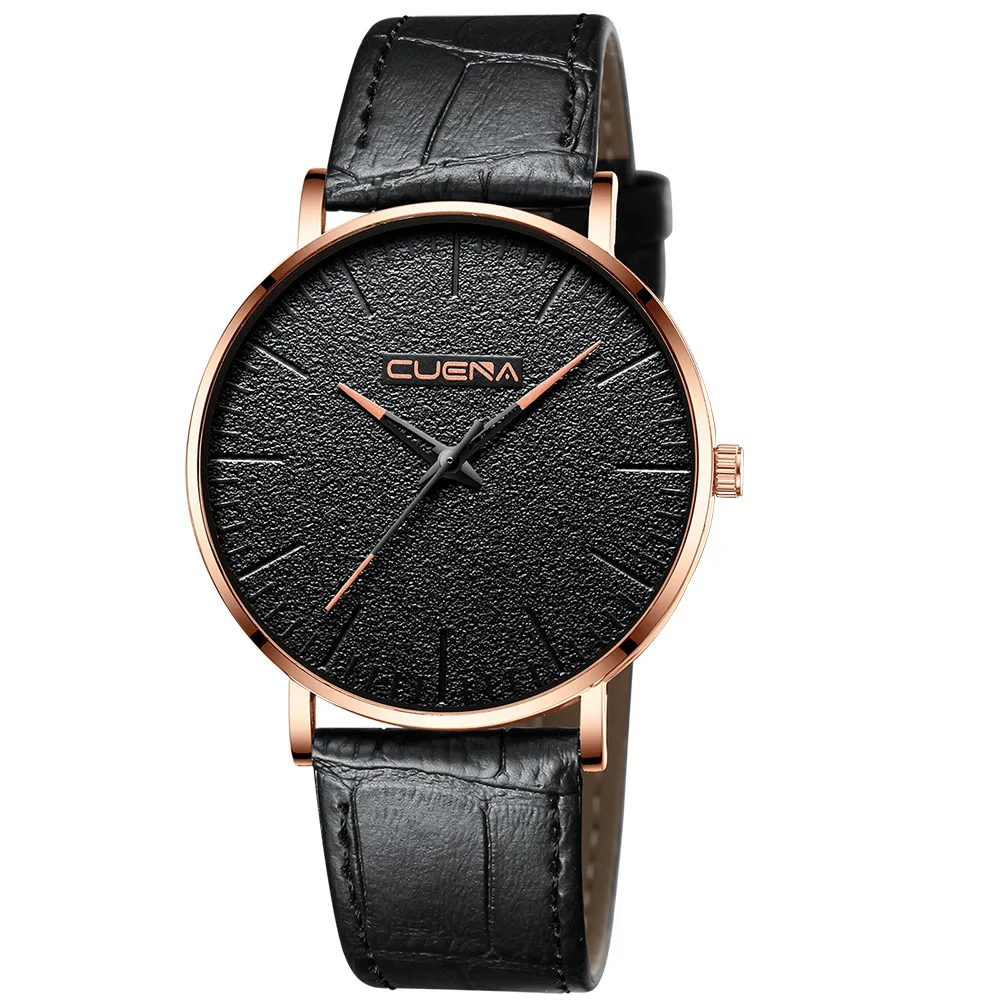 

AliExpress Hot Sales Men-Style Minimalist Style Leather Belt Quartz Watch Students Watch Wrist Watch