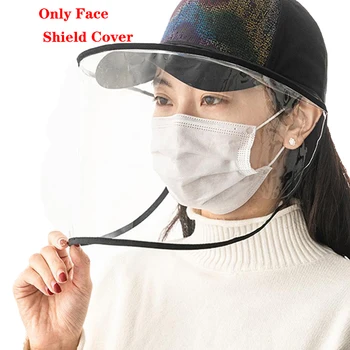 

Dual-use Sun Hat Protective Face Shield Cover Hat Anti Spitting Saliva Drool Baseball Cap With Detachable Clear Facial Mask