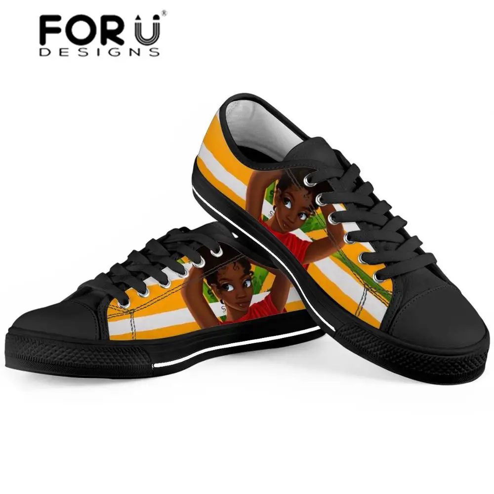 FORUDESIGNS; классическая парусиновая обувь; женские кроссовки для подростков; обувь из вулканизированной кожи с низким берцем; женская обувь черного цвета в африканском стиле; сетчатая обувь для девочек