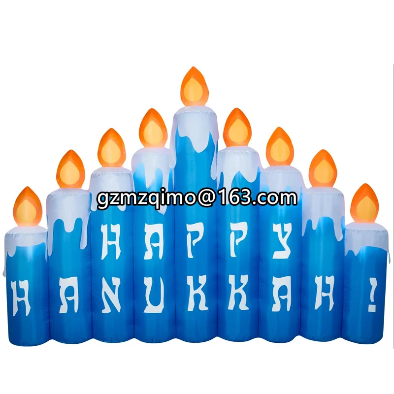 Gemmy наружные украшения hanukkah девять свечей рождественские украшения