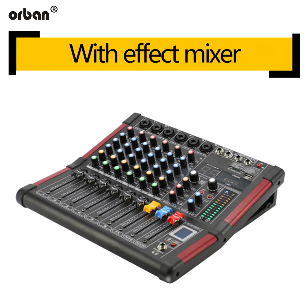 

6-channel mixer pure Taiwan 99 kinds of DSP effects Bluetooth recording mixer 48v phantom power home performance
