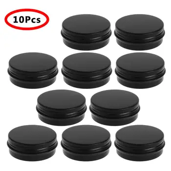 

10 30ml Aluminum Tin Jars Antileak Seal Pots Screw Top Mini Storage Metal Cans Portable Candle Box Herb Lotion Sample Containers