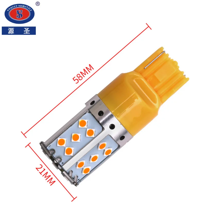 Юаньшенг T20 светодиодный 7440 W21W W21/5 Вт 35SMD лампочки Canbus 1156 светодиодный BAU15S PY21W BA15S P21W светодиодный светильник для автомобилей сигнала поворота светильник