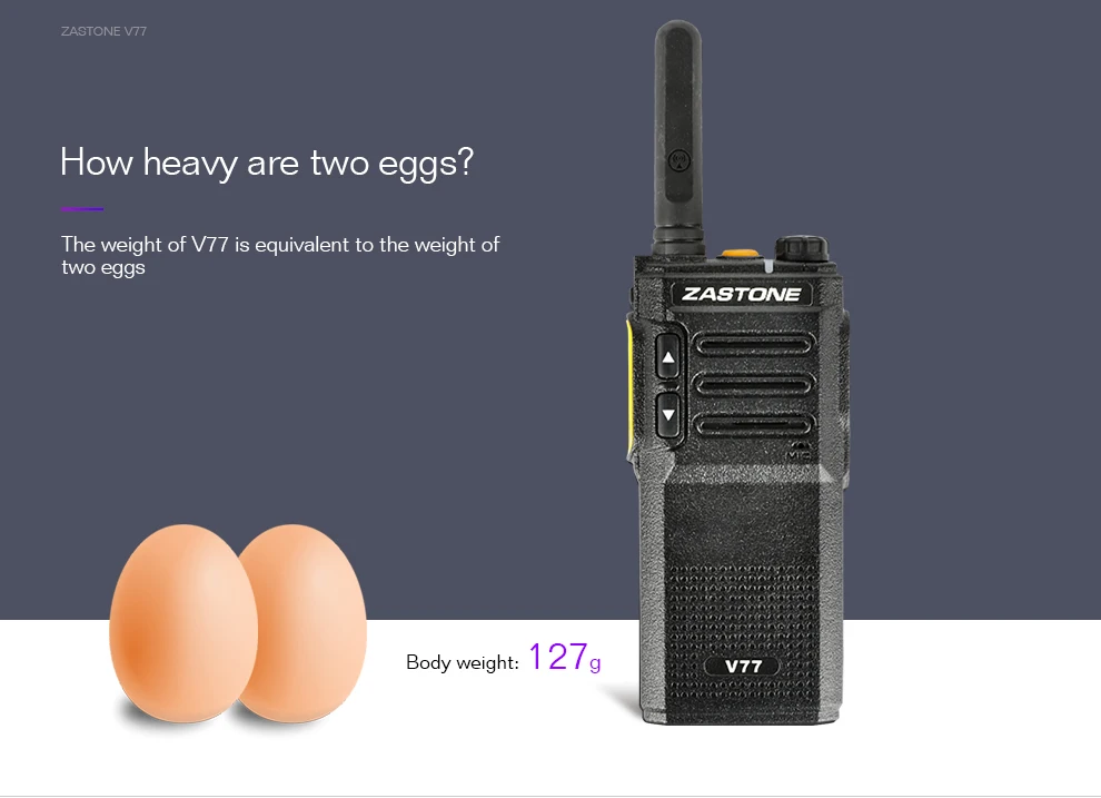 Zastone V77 Мини Портативная рация UHF 400-470MHz 1500mAh батарея HF трансивер коммуникатор портативный двухсторонний радиоприемник