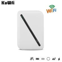 KuWFi Wifi Router Cat4 150Mbps Wireless Wi-fi router With Sim Card Slot 2100mAh Battery Portable Mobile Hotspot Car 4G Router