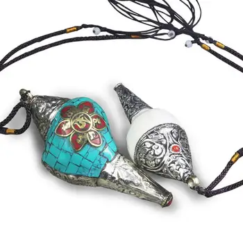 

Nepal Traditonal Religious Instrument Handmade Tibetan White Conch Necklace