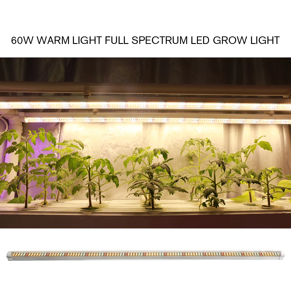 20pcs/lot 120cm T8 Tube LED Grow Lights Bar Full Spectrum Plant Phyto Lamp for Cultivation Hydroponics Vegs Seedlings Greenhouse