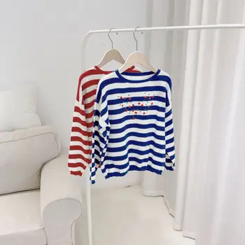 

baby sweater Embroidery cherry pattern cotton long sleeve fashion baby girls knitted tops