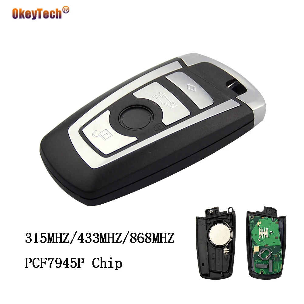 

OkeyTech 315/433/868MHZ Modified Remote Control Car Key For BMW 1 3 5 7 Series X3 M2 CAS4 System Keyless Entry With HU92 Blade