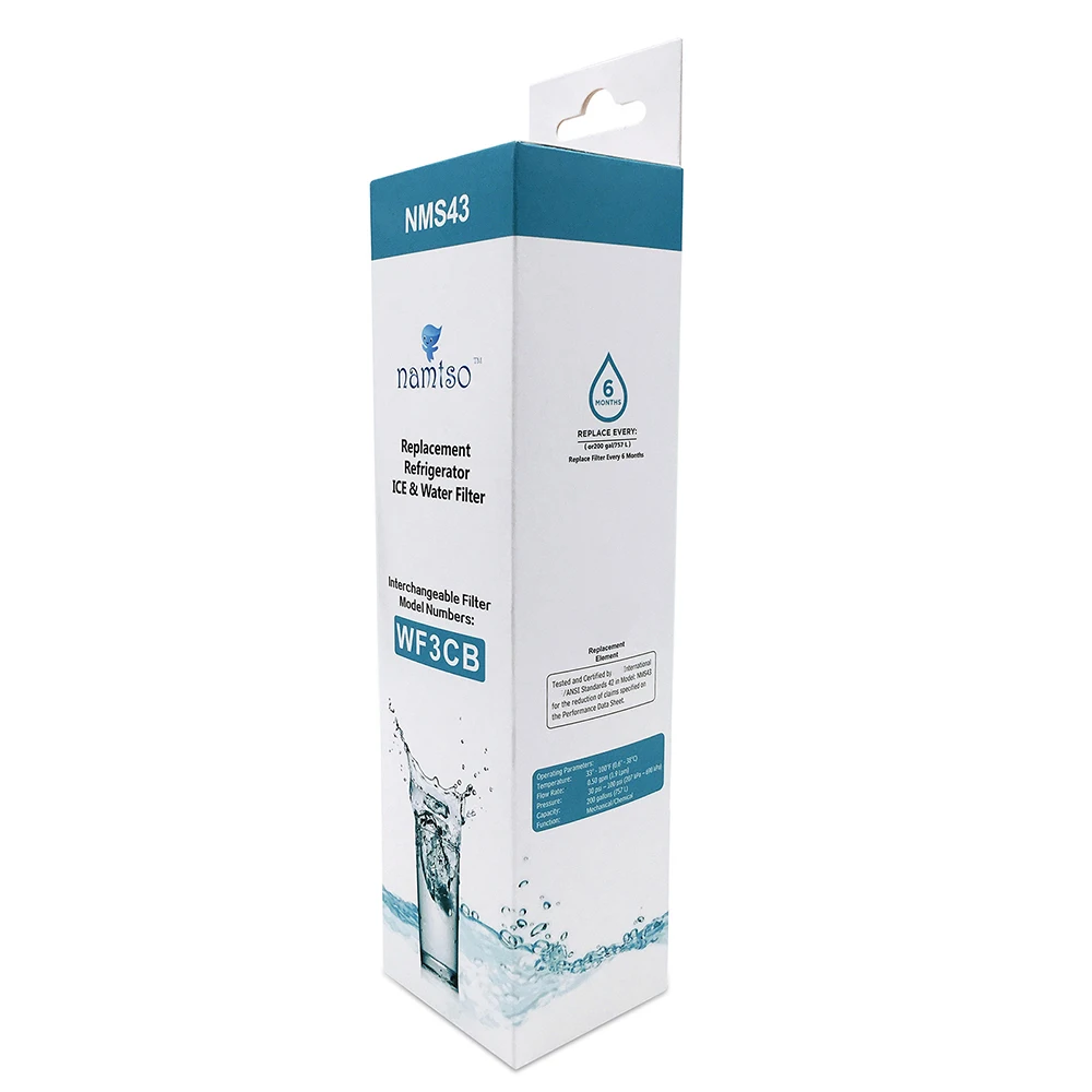 New Brand Household Namtso Nms43 Refrigerator Ice& Water Filter Advanced Carbon Compatible With Frigidaire Wf3cb 1 Piece