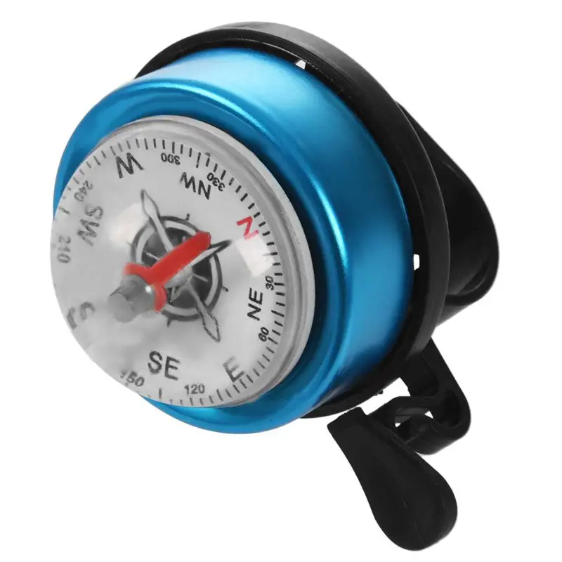 

Bicycle Bike Compass Style for Dia 22mm Handlebar Ring Bell Alarm Blue Black