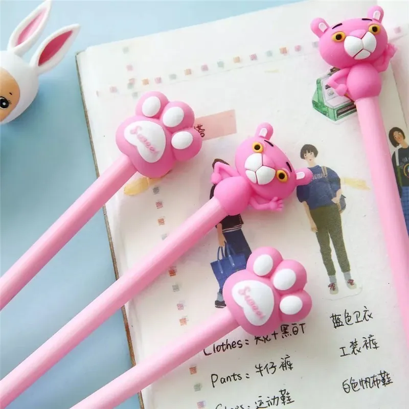 4 шт./лот, набор гелевых ручек Kawaii с милыми мультяшными гелевыми чернилами, креативная Студенческая ручка для письма, подарок, канцелярские принадлежности для офиса, школы, 040175