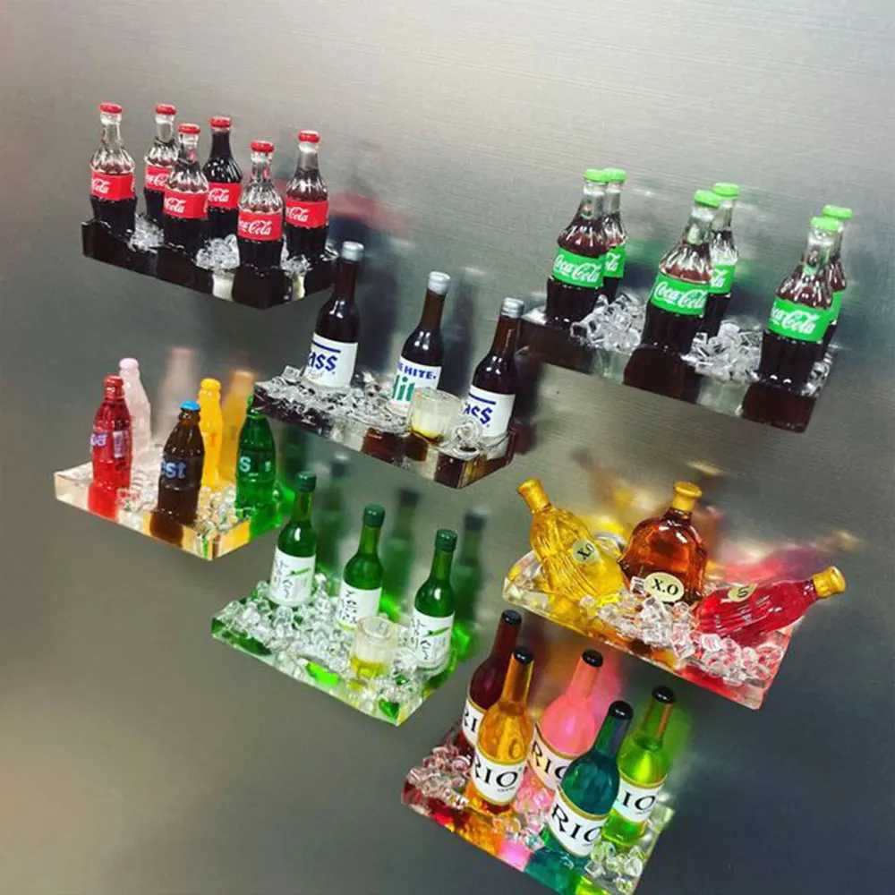 3D Nordic Creative Wine Bottle Drink Memo Message Design Simulation Material Desktop Decoration Kitchen Gift Household Products wine bottle decoration