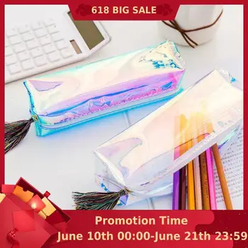 

New large-capacity cool transparent sequin pen bag dazzling color stationery bag pencil box office stationery supplies