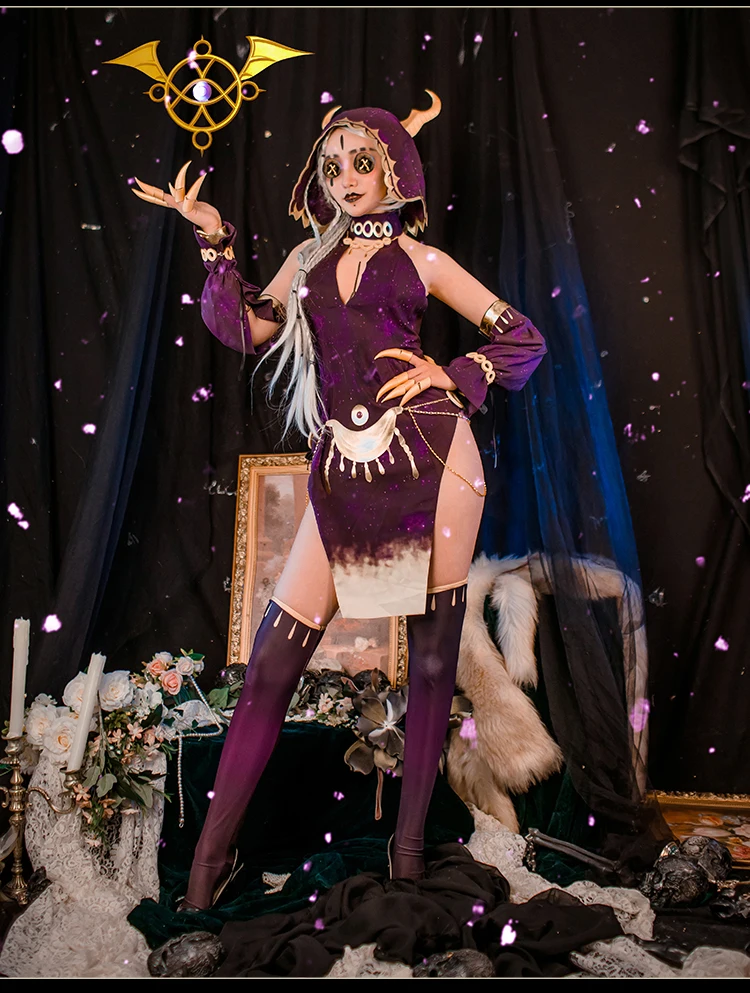 Горячая игра идентичность V Косплей жрец Gilman Fiona костюм кожа син Конг косплей костюм на Хэллоуин для женщин полный комплект
