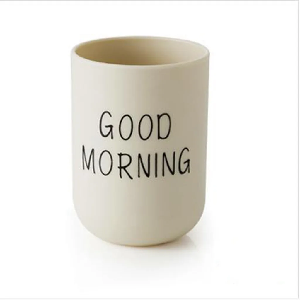 Creative Bathroom Toothbrush Circular Cup Simple Plain Cup Nordic Wind Couple Tooth Cup Good Morning Bathroom Accessories