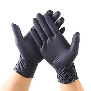 

20 Pcs Black Disposable Latex Gloves For Home Cleaning Medical/Food/Rubber/Garden Gloves Universal For Left and Right Hand