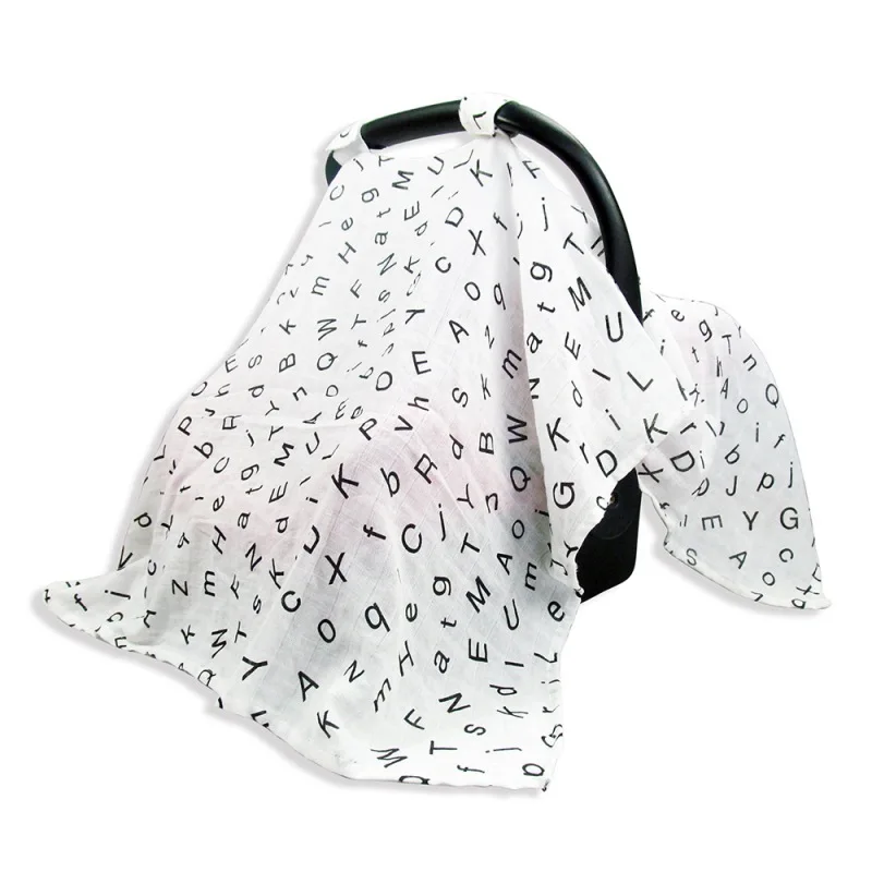 E Infant Baby Car Seat Cotton Gauze Canopy Sun Protection Cover Windproof Blanket - Цвет: E