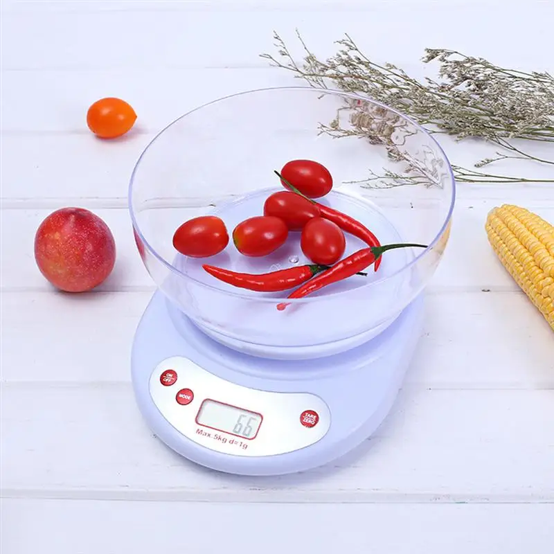  Electronic kitchen scale 5 kg electronic kitchen weighing scale weigh food liquid food ingredients  - 4000256371757