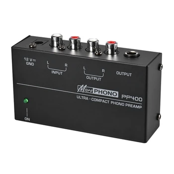 

Ultra-Compact Phono Preamp Preamplifier With Rca 1/4Inch Trs Interfaces Preamplificador Phono Preamp(Eu Plug)