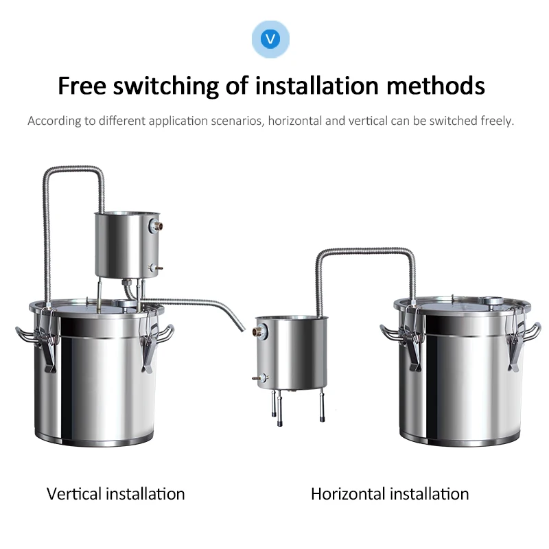 

stainless steel alcohol distiller home brewing machine moonshine distiller hydrolate distilling water wine making equipment