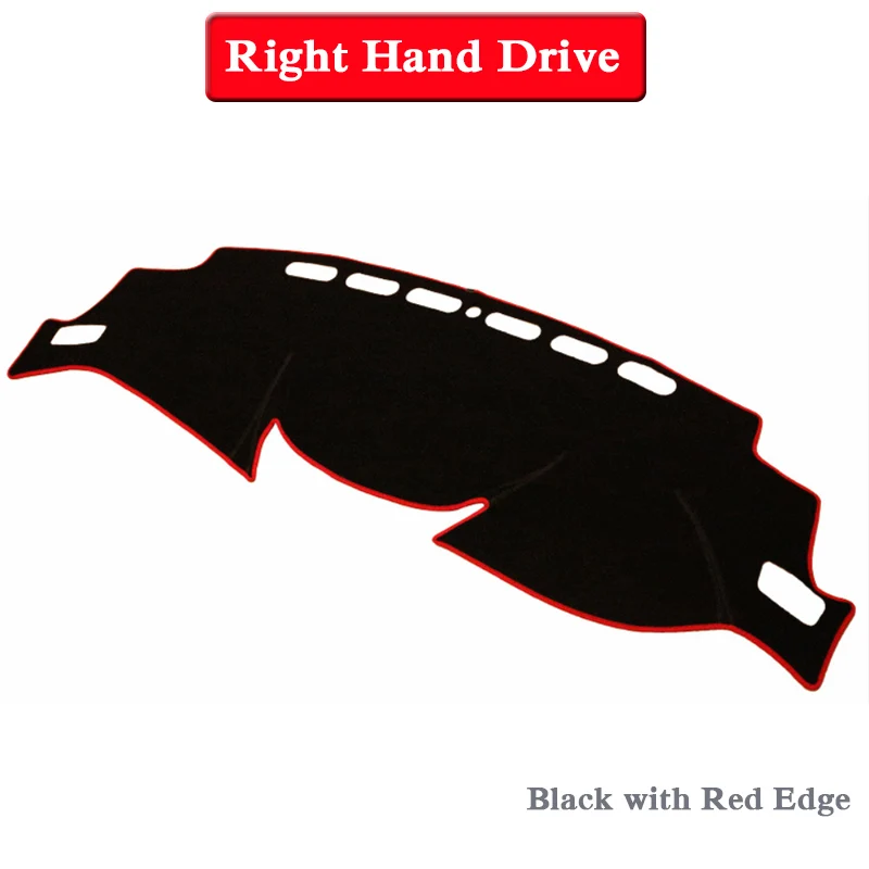 Black Red RHD Автомобильный Стайлинг приборной панели Избегайте Light Pad Инструмент крышка платформы коврики Роза для Nissan X-Trail Rogue T32-настоящее Анти-пыль - Название цвета: Black Red RHD