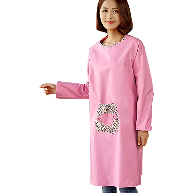 Senyue модная водонепроницаемая и маслостойкая защитная одежда с длинным рукавом, рабочая одежда для взрослых, Женский фартук - Цвет: G
