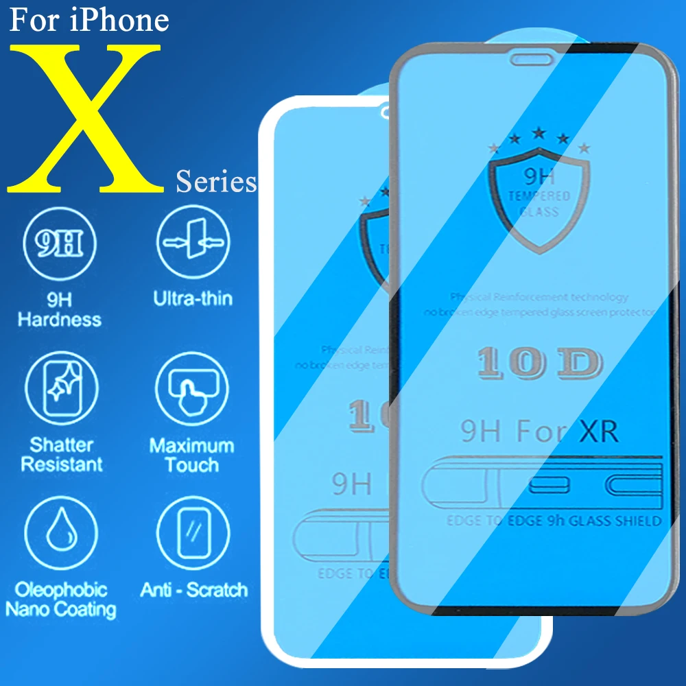 10D Защитное стекло для Apple iPhone XS MAX XR X защита экрана ip 10 R S iph 10R i телефон закаленное
