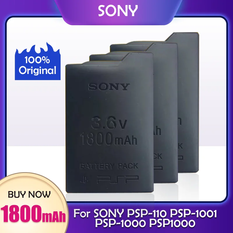Новый Sony 3 6 В 1800 мАч Литиевый ПЕРЕЗАРЯЖАЕМЫЙ Аккумулятор для PSP 1000 PSP-S110 PSP1000