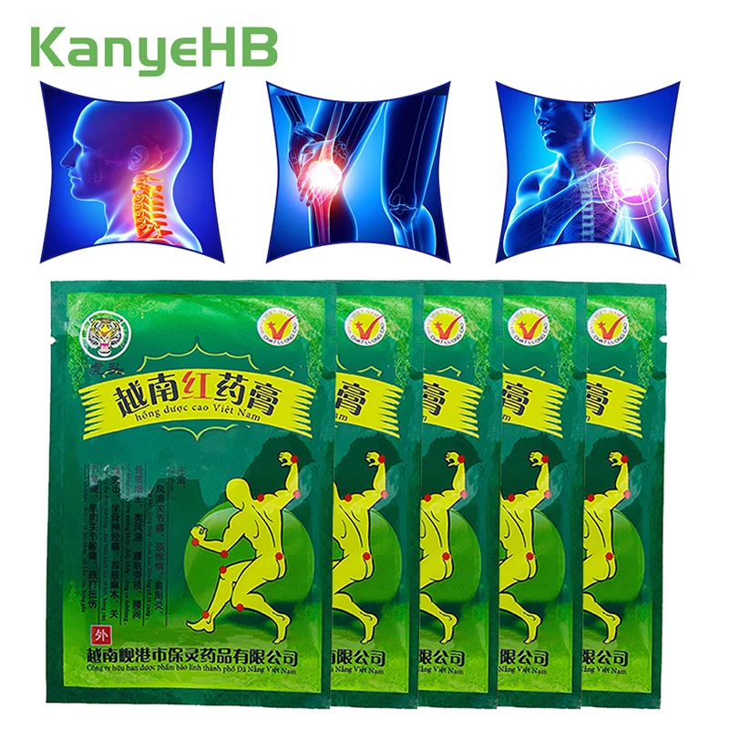8pcs Vietnam Red Tiger Balm Pain Plaster Chinese Medical Body Neck Back Muscle Arthritis Massage Pain Relief Patch killer H004