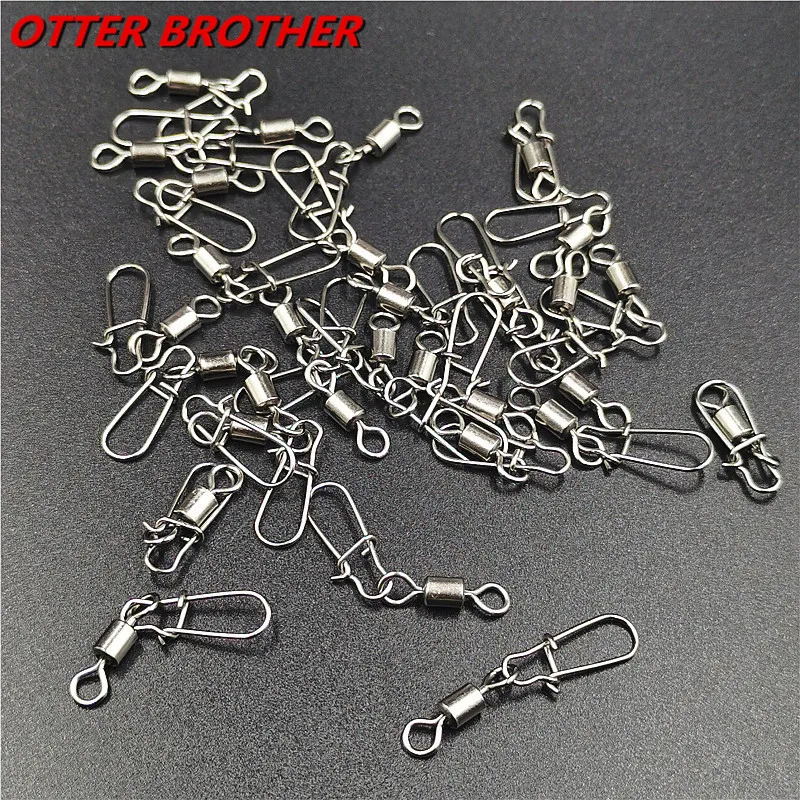 50-Pack Stainless Steel Bearing Rolling Swivel Connectors