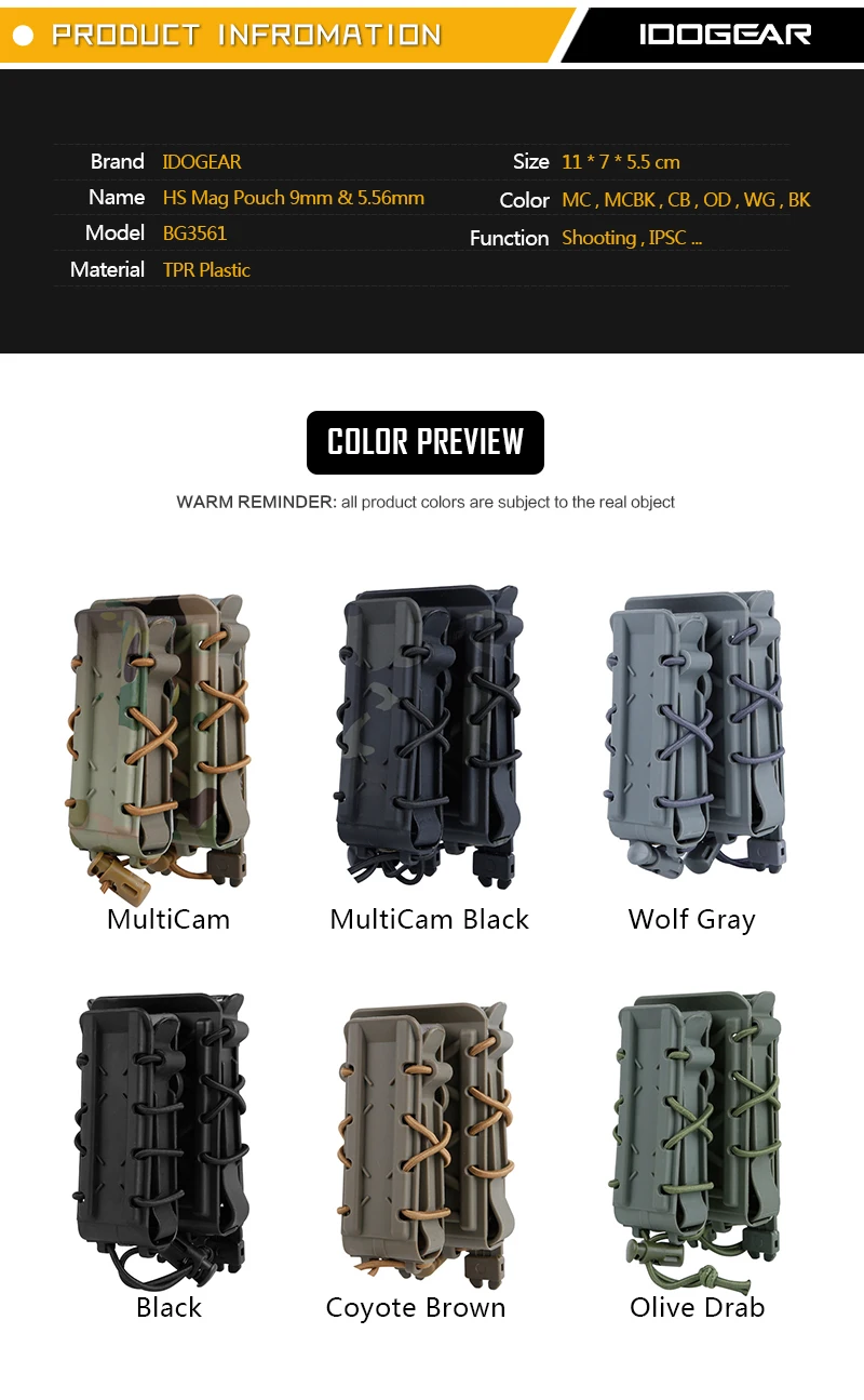 IDOGEAR тактические чехол для журналов чехол для кружек подсумок для оружия чехол 5,56 7,62 9 мм армейский тактический пояс тактический Магнитный чехол