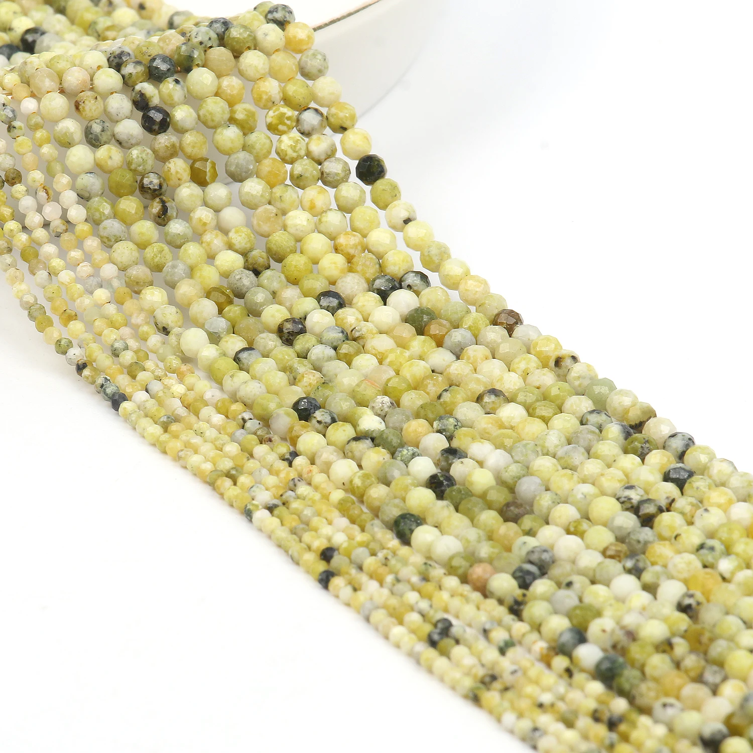 Natural Blue Sandstone Faceted Mineral Beads for DIY Jewelry and Gifts, 15'' Strand