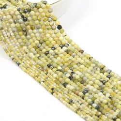 Natural Blue Sandstone Faceted Mineral Beads for DIY Jewelry and Gifts, 15'' Strand (Yellow turquoise)