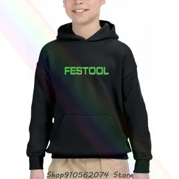 Suéter de bolsillo con capucha de manga corta con Logo de Festool Tools para hombre