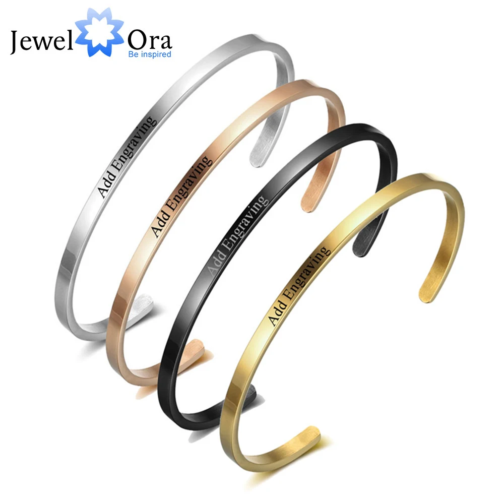 Браслет манжета из нержавеющей стали с гравировкой имени|name bangle|personalised banglecolor