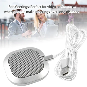 

-40dB Portable Table Interview High Sensitivity Home Office Easy Install Omnidirectional Microphone Desktop Computer USB