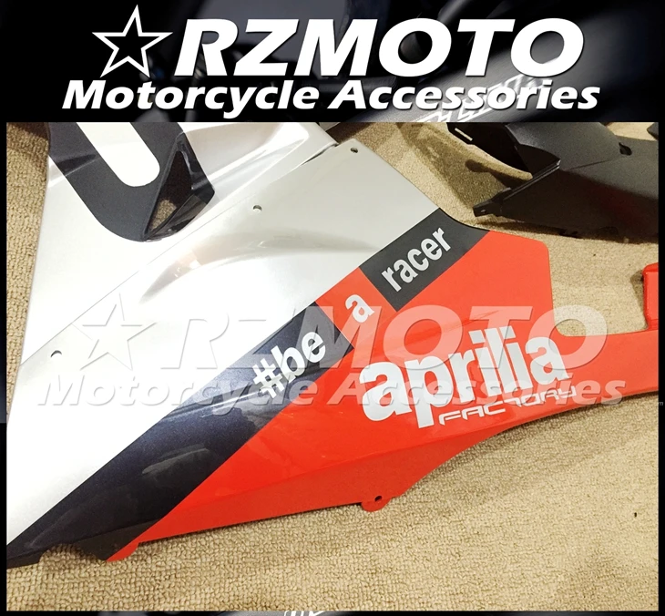 Инъекций ABS Полный обтекатели Наборы подходит для Aprilia RS125 2006 2007 2008 2009 2010 2011 06 07 08 09 10 11 Боди Комплект красного и серебристого цвета