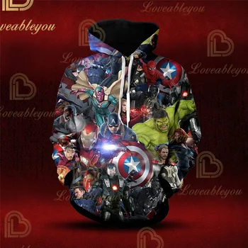 

The Avengers Sweatshirts Hoodies Men and Women Top Coat Advanced Tech Superhero Captain America Hoodies Cosplay