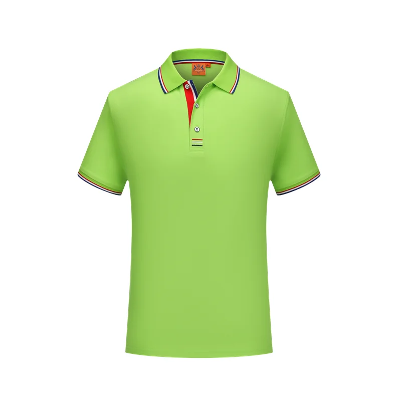 light-green Новинка, однотонные летние рубашки поло для мужчин, с короткими рукавами, дышащие, Нескользящие, одежда для пар, поло, для мужчин, большие размеры, S-4XL - Цвет: light-green
