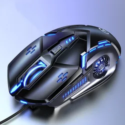 Prata águia g5 mudo rato com fio seis chaves luminoso jogo e sports machinery acessórios para computador entrega transfronteiriça usb 1 42
