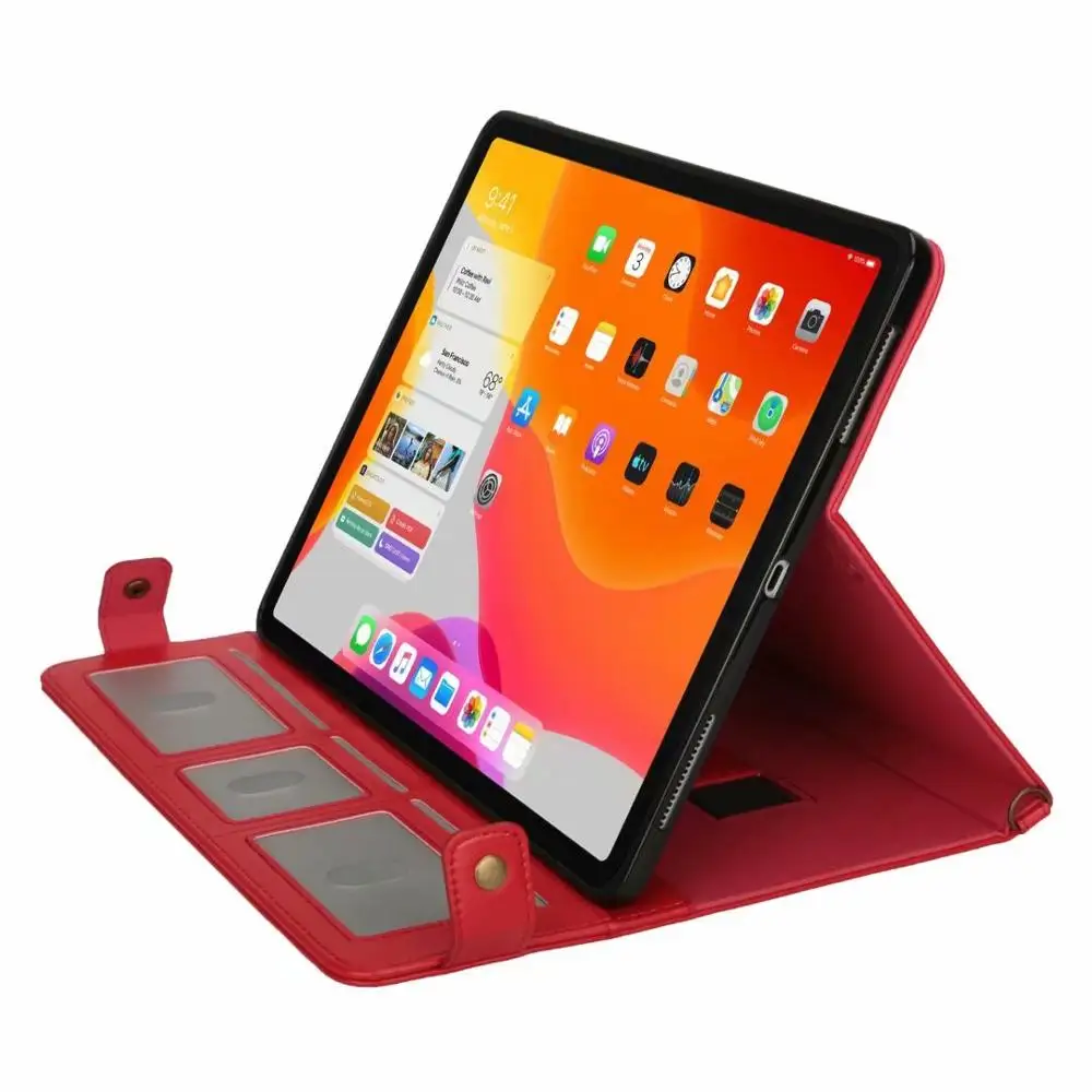 Чехол для планшета с буквенным принтом для iPad Pro12.9 '' кошелек-Карточница кожаный чехол с сенсорной ручкой сумка через плечо ремень