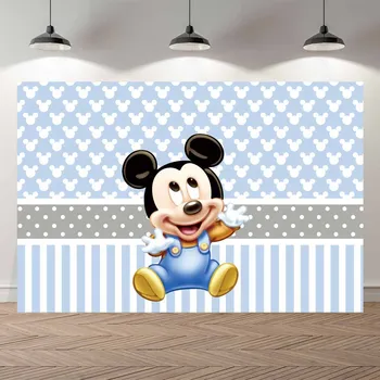 

Thin Vinyl Blue Stripes Baby Mickey Custom children baby kids Photography Backgrounds professional indoor studio Photo Backdrops